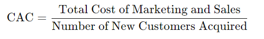 digital marketing KPIs, Customer Acquisition Cost (CAC):